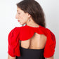 Comme des Garçons 2003 red velvet flower petal bolero jacket