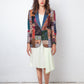 Roberto Cavalli 1970's patchwork multicolor leather and denim jacket