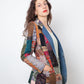 Roberto Cavalli 1970's patchwork multicolor leather and denim jacket