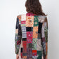 Roberto Cavalli 1970's patchwork multicolor leather and denim jacket