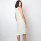 A.F. Vandervorst 2000's pastel green silk dress with pin detail