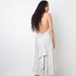 Prada linea rossa 2000's silk grey halter dress with open back