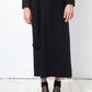 Yohji Yamamoto 2000's black cotton dress with orange stitching and braid detail