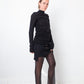Balmain 2013 black wool slightly sheer long pullover