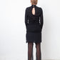 Givenchy 2000's black skirt over sheer black trousers