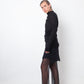 Givenchy 2000's black skirt over sheer black trousers
