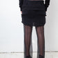 Givenchy 2000's black skirt over sheer black trousers