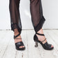 Dirk Bikkembergs 2000's open toe heels with chain and steel heel size 38