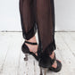 Dirk Bikkembergs 2000's open toe heels with chain and steel heel size 38