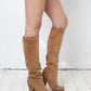 Veronique Branquinho spring 2005 suede camel knee high boots size 38