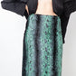 Dries van Noten Fall 2020 python print turquoise and black velvet pencil skirt