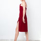 Emporio Armani 90's velvet asymmetric dress with high slit