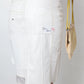 Dior 2000's white leather prototype pencil skirt with mesh detail