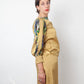 Dries van Noten 2010's mustard yellow dress with multicolour marble outlines