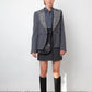 Tim van Steenbergen 2000's grey wool jersey jacket with knit collar