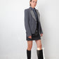 Tim van Steenbergen 2000's grey wool jersey jacket with knit collar