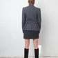 Tim van Steenbergen 2000's grey wool jersey jacket with knit collar
