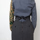 D&G 2010's grey exaggerated high waist mini skirt with corset back detail