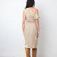 Vivienne Westwood Anglomania 2000's beige cotton dress with belt details