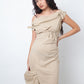 Vivienne Westwood Anglomania 2000's beige cotton dress with belt details