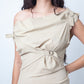 Vivienne Westwood Anglomania 2000's beige cotton dress with belt details