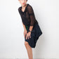 Chloé 2000's black sheer silk blouse with asymmetric button closure
