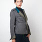 Ann Demeulemeester 2000's linen military blazer with turquoise collar