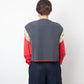 Giorgio Armani 80's grey, red and gold jacket with puffy sleeves