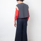 Giorgio Armani 80's grey, red and gold jacket with puffy sleeves