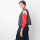 Giorgio Armani 80's grey, red and gold jacket with puffy sleeves
