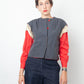 Giorgio Armani 80's grey, red and gold jacket with puffy sleeves
