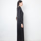 Margiela FW 2007 silk black button down shirt dress with attached tie