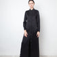 Margiela FW 2007 silk black button down shirt dress with attached tie