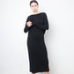 Margiela FW 2007 black long sleeve dress with circle shaped draped back