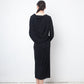 Margiela FW 2007 black long sleeve dress with circle shaped draped back