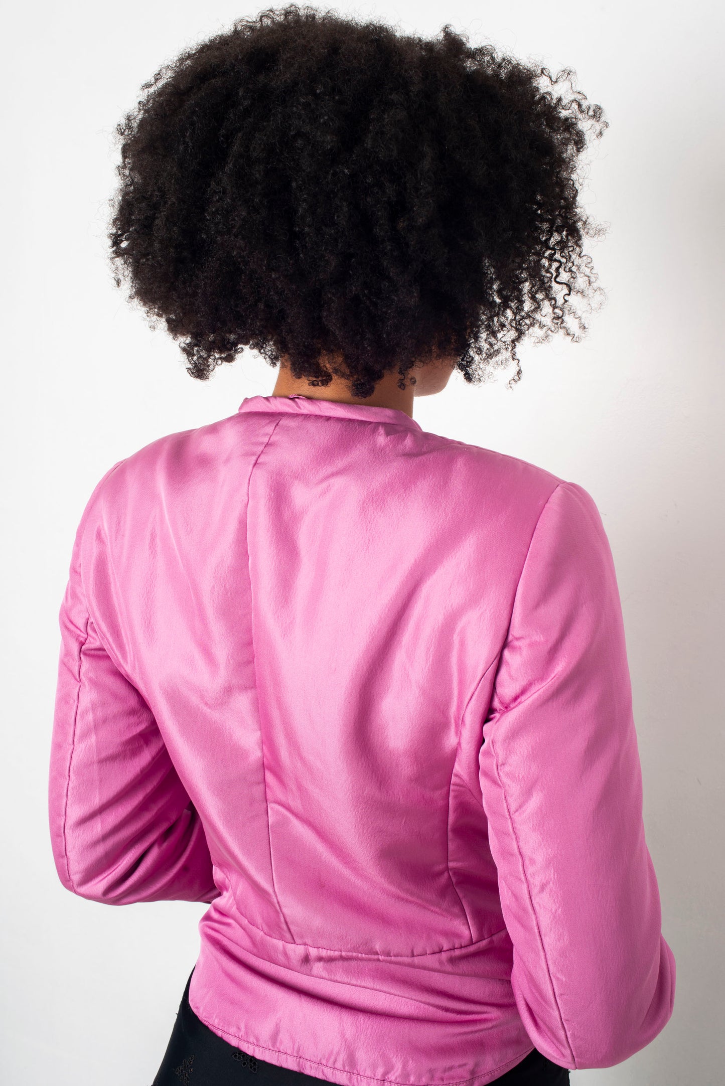 Prada 2000s pink silk sporty jacket