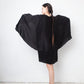 Lanvin Fall 2011 black silk dress with cape