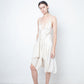 Ann Demeulemeester 2000's ivory silk draped jumpsuit / dress
