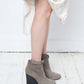 Costume National suede ankle boots wedge heel size 39