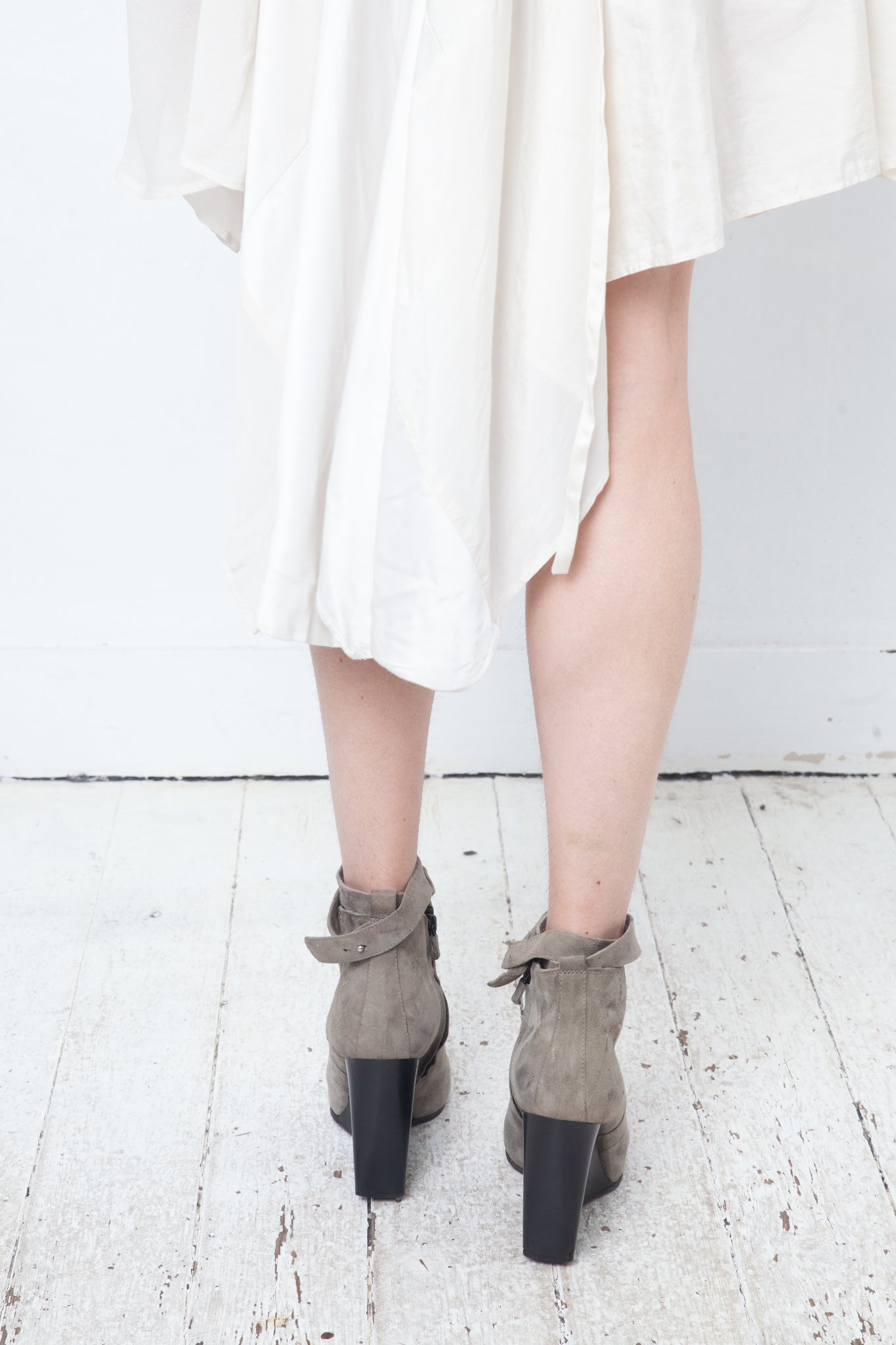 Costume National suede ankle boots wedge heel size 39