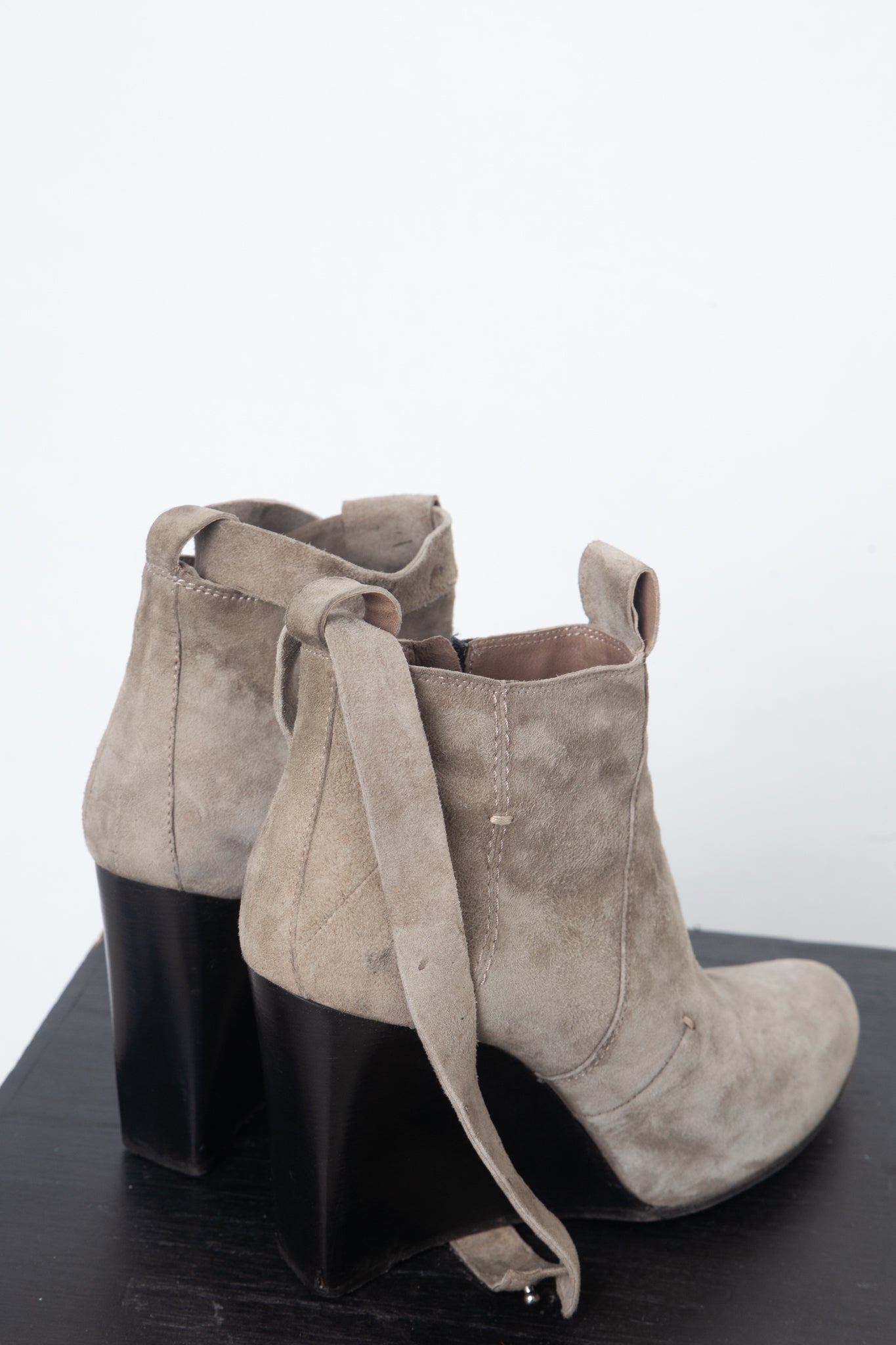 Costume National suede ankle boots wedge heel size 39