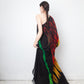 Halpern FW 2020 off-shoulder rainbow floor length gown