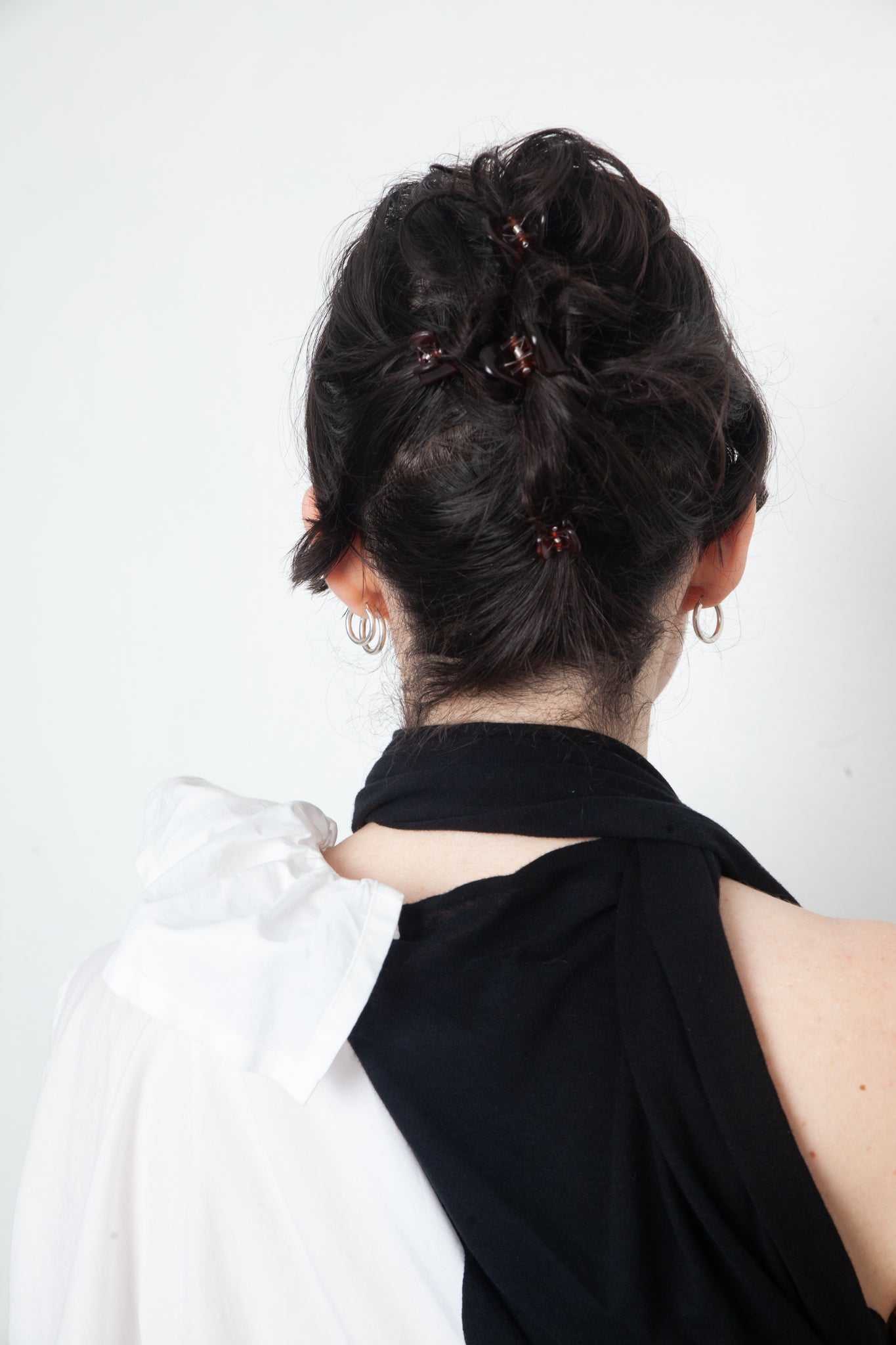 Junya Watanabe SS 2007 black and white draped cotton wrap top