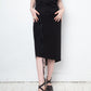 Ann Demeulemeester 2000's black wool asymmetric wrap skirt