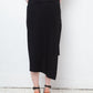 Ann Demeulemeester 2000's black wool asymmetric wrap skirt