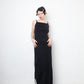 Ann Demeulemeester SS 2023  jersey black long evening dress with draped back