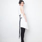 Ann Demeulemeester SS 2022 white denim oversized gilet with back slit and belts