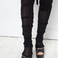 Martin Margiela Spring 2001 black extra long leggings