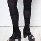 Martin Margiela Spring 2001 black extra long leggings