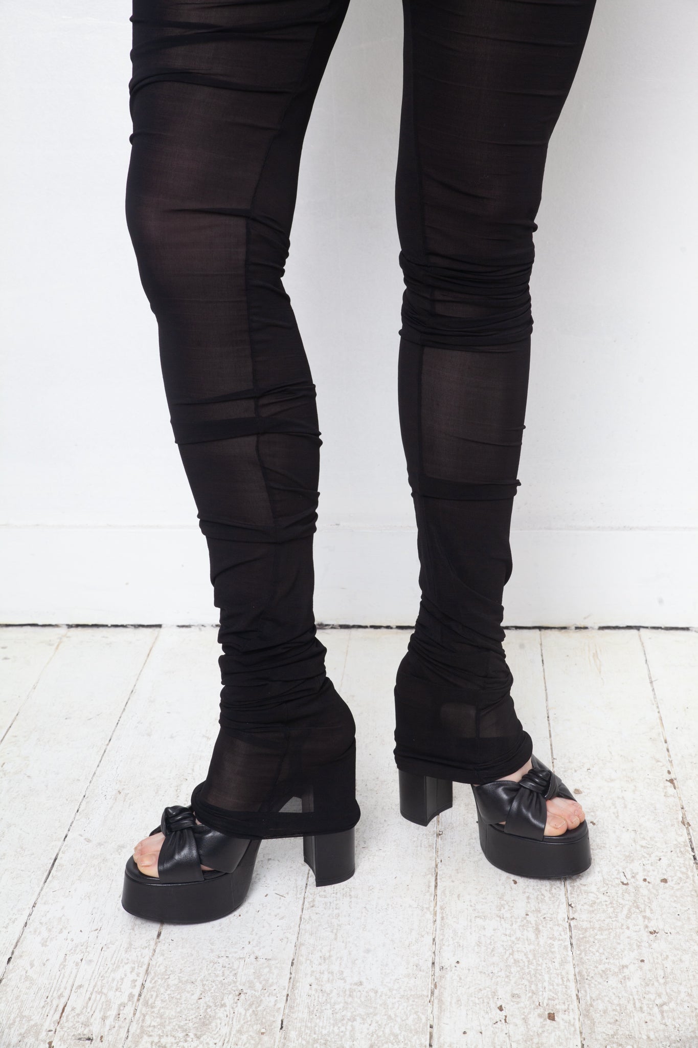 Martin Margiela Spring 2001 black extra long leggings